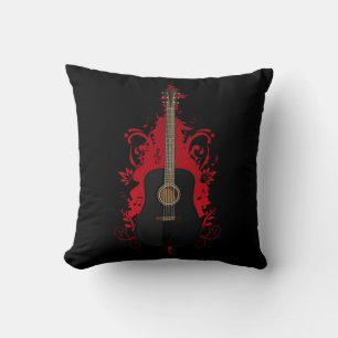 Rad Guitar  Throw Pillow
