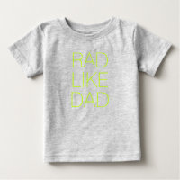 Rad Like Dad neon green minimalist typography cute
