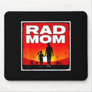 Rad mom mother and daughter soccer mom sunset girl mouse pad