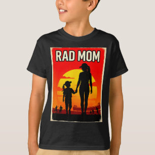 Rad mom mother and daughter soccer mom sunset girl T-Shirt