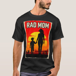 Rad mom mother and son soccer mom sunset  T-Shirt