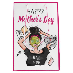 Rad Mom's Relaxing Mother's Day Off Medium Gift Bag