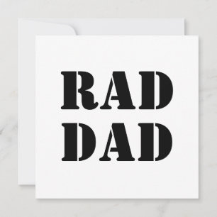 Rad Papa blanc & noir carte de typographie moderne