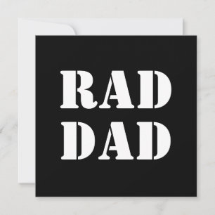 Rad Papa noir & blanc typographie moderne carte co