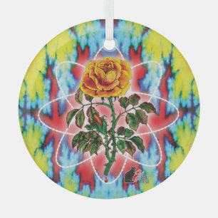 Rad Rad Rose Glass Ornament