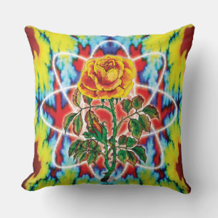 Rad Rad Rose Throw Pillow
