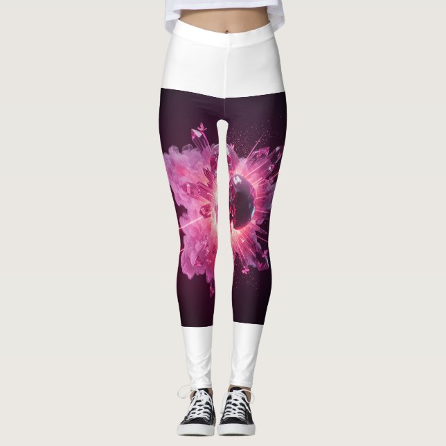Rad Retro Skull Sunset Leggings 💀🌅 (Front)