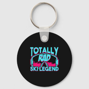 Rad ski legend retro vintage 80s 90s skiing outfit keychain