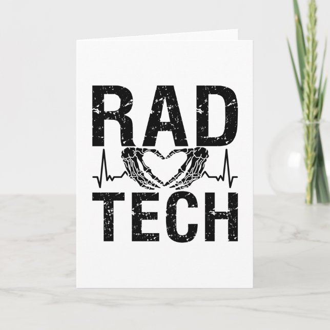 Rad Tech Medicine Technologist Xray Radiology Tech Card (Front)
