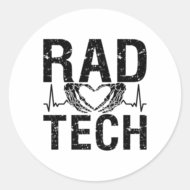 Rad Tech Medicine Technologist Xray Radiology Tech Classic Round Sticker (Front)