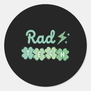 Rad Tech St Patricks Day Xray Irish Lucky Radiolog Classic Round Sticker