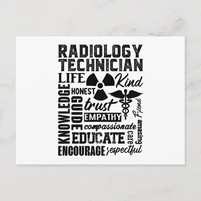 Rad Tech Technologist Xray Radiology Technician Postcard (Front)
