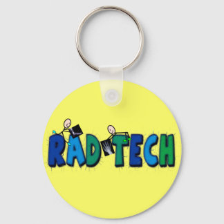 Rad Tech With Stick People and Xrays Design Keychain