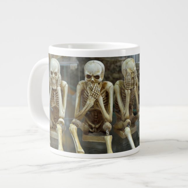 Rad techs hear no evil, speak no evil, see no evil large coffee mug (Front Left)