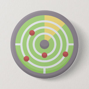 Radar 3 Inch Round Button
