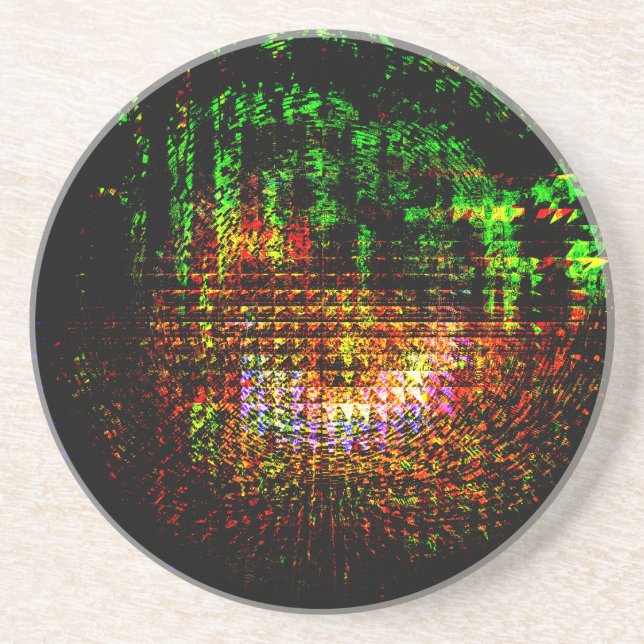 radar kaleidoscope pattern coaster (Front)