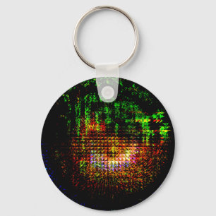 radar kaleidoscope pattern keychain