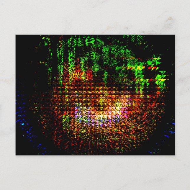radar kaleidoscope pattern postcard (Front)