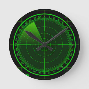 Radar Searching Screen  Wall Clock
