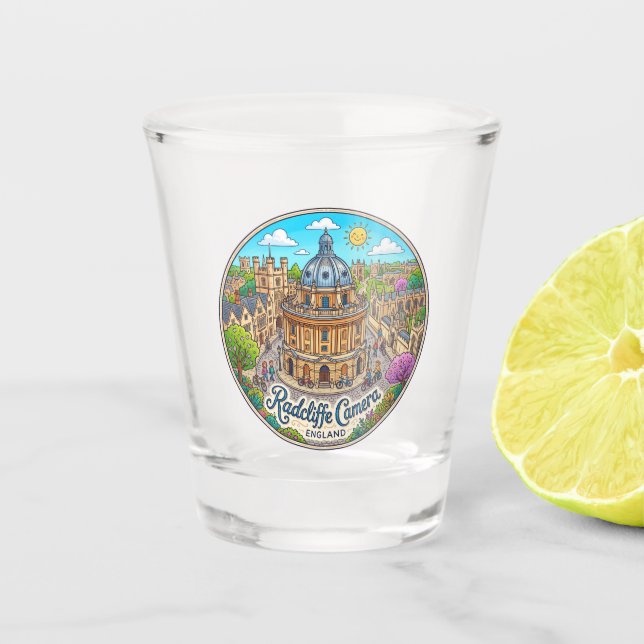 Radcliffe Camera England Shot Glass (Front)