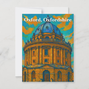 Radcliffe Camera in Oxford Gouache Painting Postcard