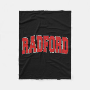 Radford Va Virginia Uni Style Usa Vintage Sport Fleece Blanket