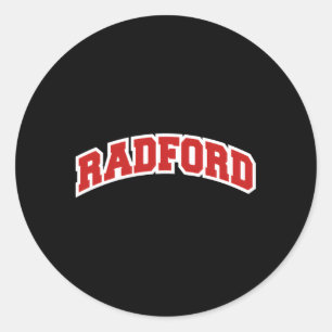 Radford Virginia Varsity Style Classic Round Sticker