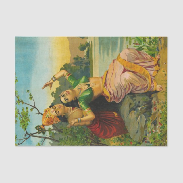 Radha Bilas by Raja Ravi Varma Tissue Paper (Front)