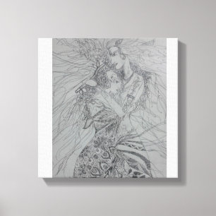 radha krishna canvas print