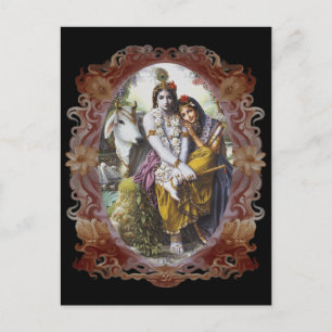 Radha Krishna Divine Couple Postcards
