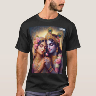 Radha Krishna Divine Eternal Love Spiritual Graph T-Shirt