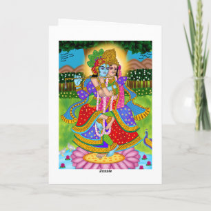 Radha Krishna Greeting Card