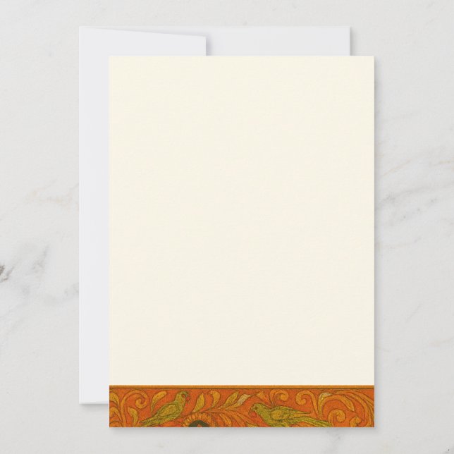 Radha Krishna Mural painting Indian Invitation (Back)