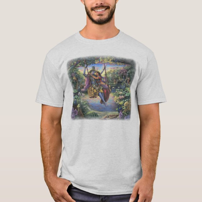Radha Krishna on the Swing T-shirt (Front)
