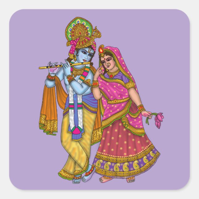 Radha Krishna Sticker (Front)