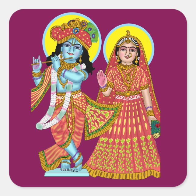 Radha Krishna Stickers (Front)
