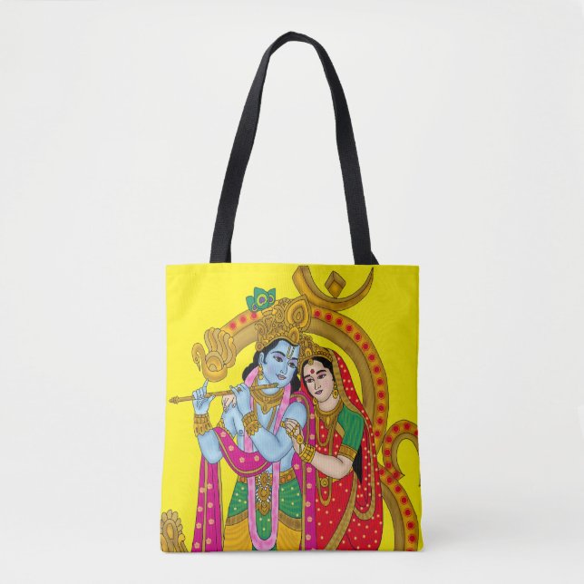 Radha Krishna Tote Bag (Front)