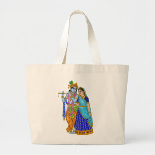Radha Krishna Tote Bags