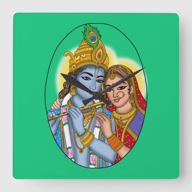 Radha Krishna Wall Clock (Front)