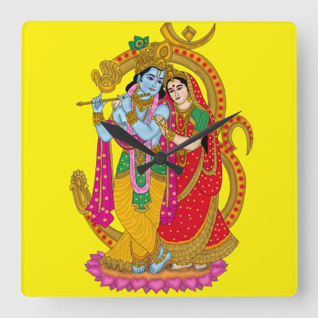 Radha Krishna Wall Clock (Front)