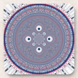 Radial Design Art Print Coaster