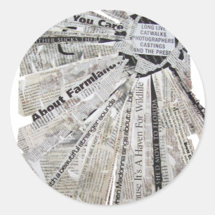 Radial Explosion Classic Round Sticker