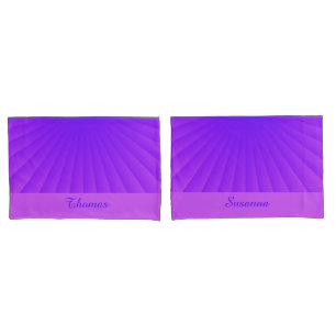 Radial Rays gradients - blue pink + your ideas Pillowcase