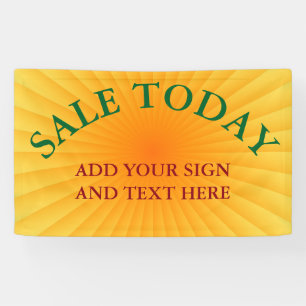 Radial Rays gradients - orange yellow + your ideas Banner