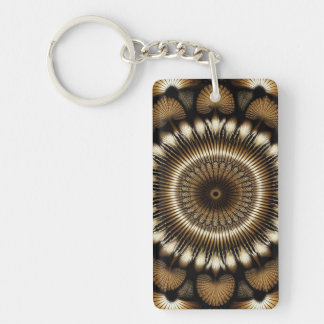 Radial Seashell Abstract Keychain