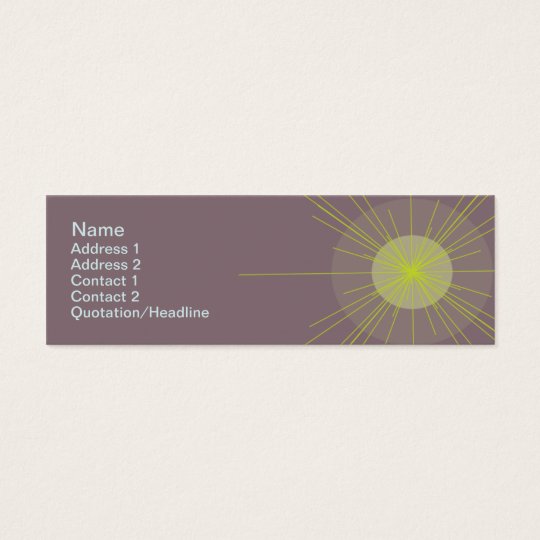 Radial - Skinny Mini Business Card
