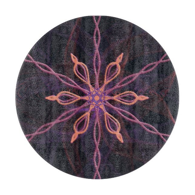 Radial Symmetry Flower Design Cutting Board (Front)