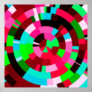 Radial tiles poster