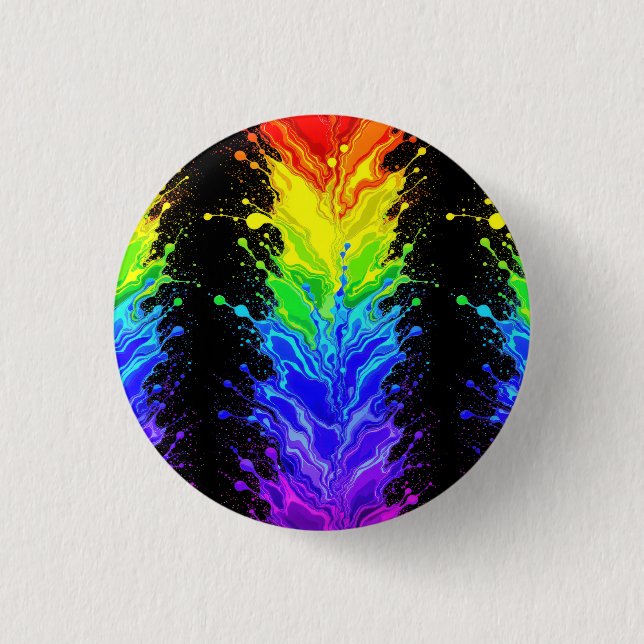 “Radiance” – An Abstract Pride Pattern  1 Inch Round Button (Front)