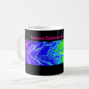 “Radiance” – An Abstract Pride Pattern  Coffee Mug